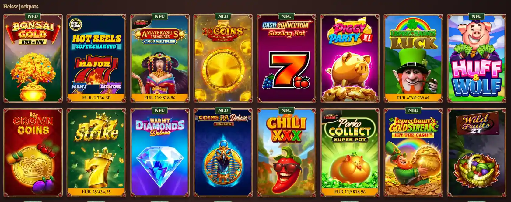 Heiße Jackpots im CrazyTower Casino mit aktuellen Jackpot-Spielautomaten